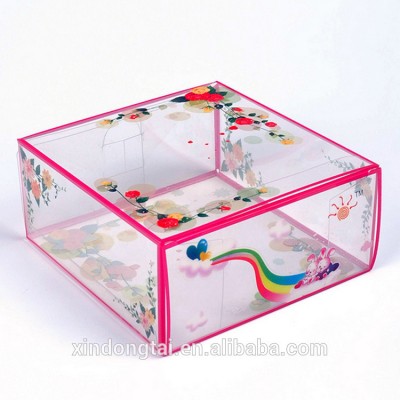 Latest new design 100% eco-frindly material bar pastry box transparent chocolate packaging boxes