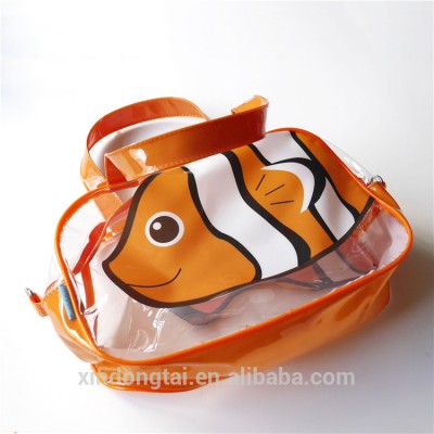 clear plastic bags with shoulder strap of printed zip lock plastic bags for christmas laundry bag